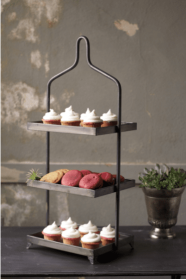 Three-Tiered Metal Display