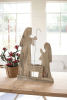 Wooden Nativity With Stand