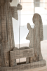 Wooden Nativity With Stand