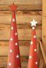 Set Of Three Painted Christmas Topiaries