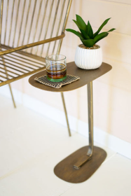 Antique Brass Accent Cocktail Table