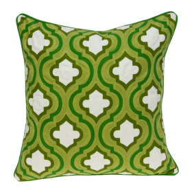 Parkland Collection Gamma Green and White Throw Pillow