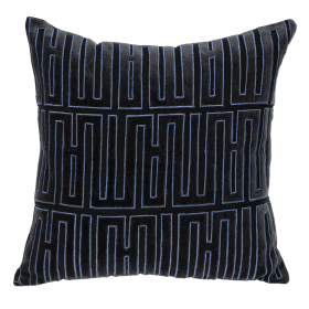 Parkland Collection Zenza Contemporary Charcoal Pillow Cover With Poly Insert