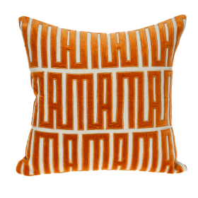 Parkland Collection Zenza Contemporary Orange Pillow Cover With Poly Insert