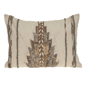 Parkland Collection Langa Accent Beige Pillow Cover With Poly Insert