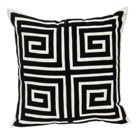 Parkland Collection Gio Contemporary Black Pillow Cover With Poly Insert