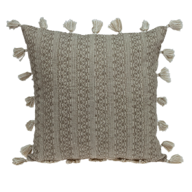 Parkland Collection Caroline Transitional Beige Throw Pillow