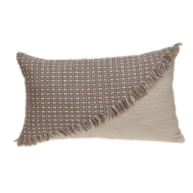 Parkland Collection Nirvana Transitional Beige Throw Pillow