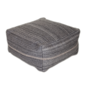 Parkland Collection Masoud Transitional Gray Pouf