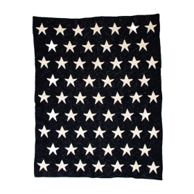 Parkland Collection Starry Starry Night Transitional Navy Blue Kinitted 32" X 40"  Baby Blanket