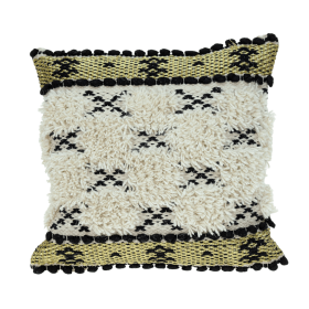 Parkland Collection Leopold Transitional Ivory Throw Pillow