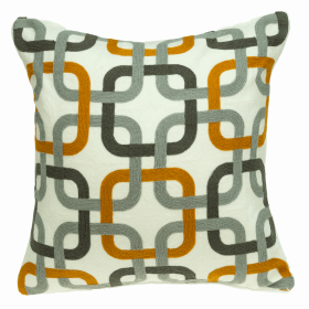 Parkland Collection Boxer Gray and Orange Throw Pillow