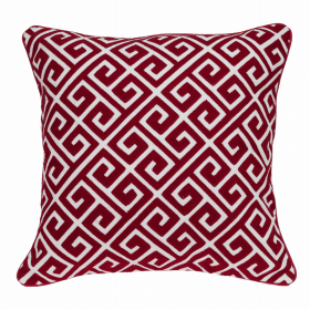 Parkland Collection Trix Red and White Throw Pillow