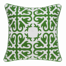 Parkland Collection Ceti Green and White Throw Pillow