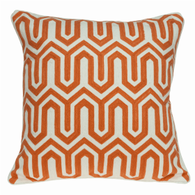 Parkland Collection Machu Orange Throw Pillow