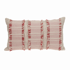 Parkland Collection Zest Transitional Ivory And Beige Throw Pillow