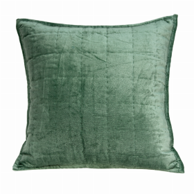 Parkland Collection Agua Green Solid Quilted Throw Pillow