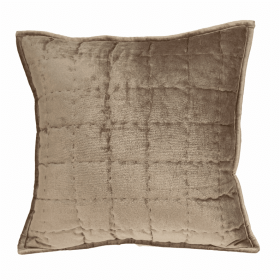 Parkland Collection Byblo Taupe Solid Quilted Throw Pillow