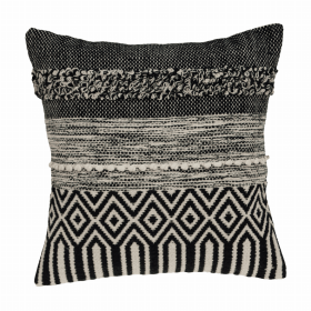 Parkland Collection Chase Bohemian Black Pillow Cover With Poly Insert