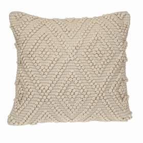 Parkland Collection Transitional Geometric Off-White 20" x 20" Pillow