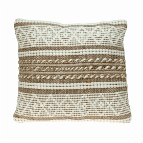 Parkland Collection LenNOn Transitional Beige Throw Pillow