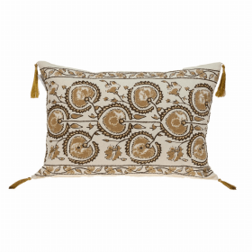 Parkland Collection Venus Transitional Beige Lumbar Throw Pillow