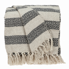 Parkland Collection Rosie Transitional Beige 52" x 67" WOVEN HANDLOOM Throw