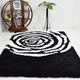 Rugsotic Carpets Hand Tufted Shag Polyester Area Rug Floral