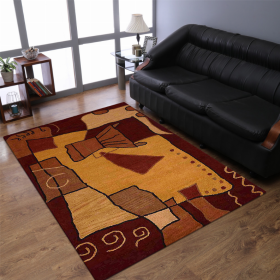 Rugsotic Carpets Hand Tufted Wool Area Rug Abstract