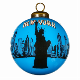 New York City Hand Painted Glass Ornament