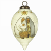 Holy Family Hand Painted Glass Ornament