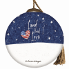 Land That I Love Hand Painted Glass Ornament