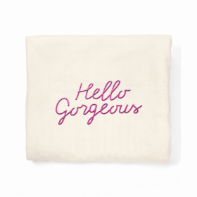 Hello Gorgeous Plush Fleece Nap Blanket