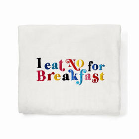 I Eat NO for Breakfast Plush Fleece Nap Blanket