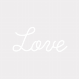 Love LED Neon Sign - White