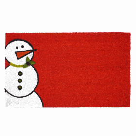 Calloway Mills Christmas Red Winter Snowman Doormat