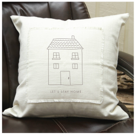 Let's stay home Pillow Cover