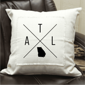 Custom City X / Natural Pillow Cover