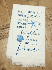 My home is the open sea where stars...  / Kitchen Towel