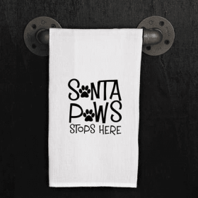 Santa paws stops here / Kitchen Towel