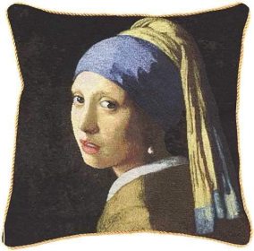 Vermeer Girl With A Pearl Earring Pillowcase/Cushion Cover Decorative Design Fashion Home Pillow