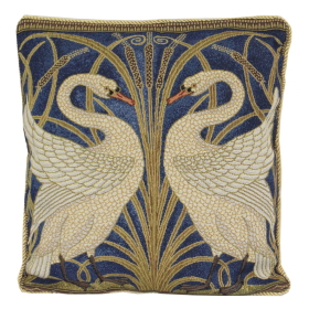 WALTER CRANE SWAN PILLOWCASE/CUSHION COVER | DECORATIVE DESIGN FASHION HOME PILLOW 18X18 INCH