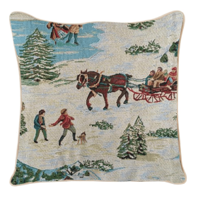 Xmas Sleigh Pillowcase Cushion Cover