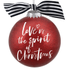 Christmas Ornament Glitter Bauble Love