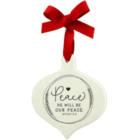 Ornament Doodle Peace Ribbon Hang