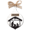 Christmas Ornament Bronze Title Nativity