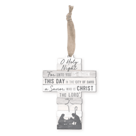 Christmas Ornament Cross O Holy Night