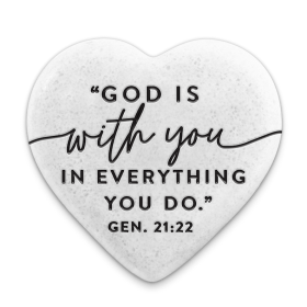 ScriptureStone Heart God With You 2.25In