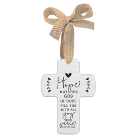 Ornament Cross Hope Ribbon Hang