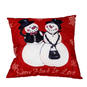 Mr And Mrs Snow Pillow